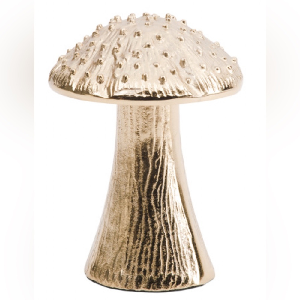 Cute Gold Mushroom Decor  8 x 6